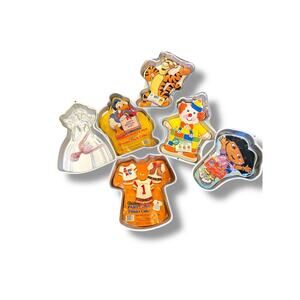 Wilton Lot of 6 Cake Pan Molds Dora Cute Clown Tigger Barbie Donald Duck T-Shirt